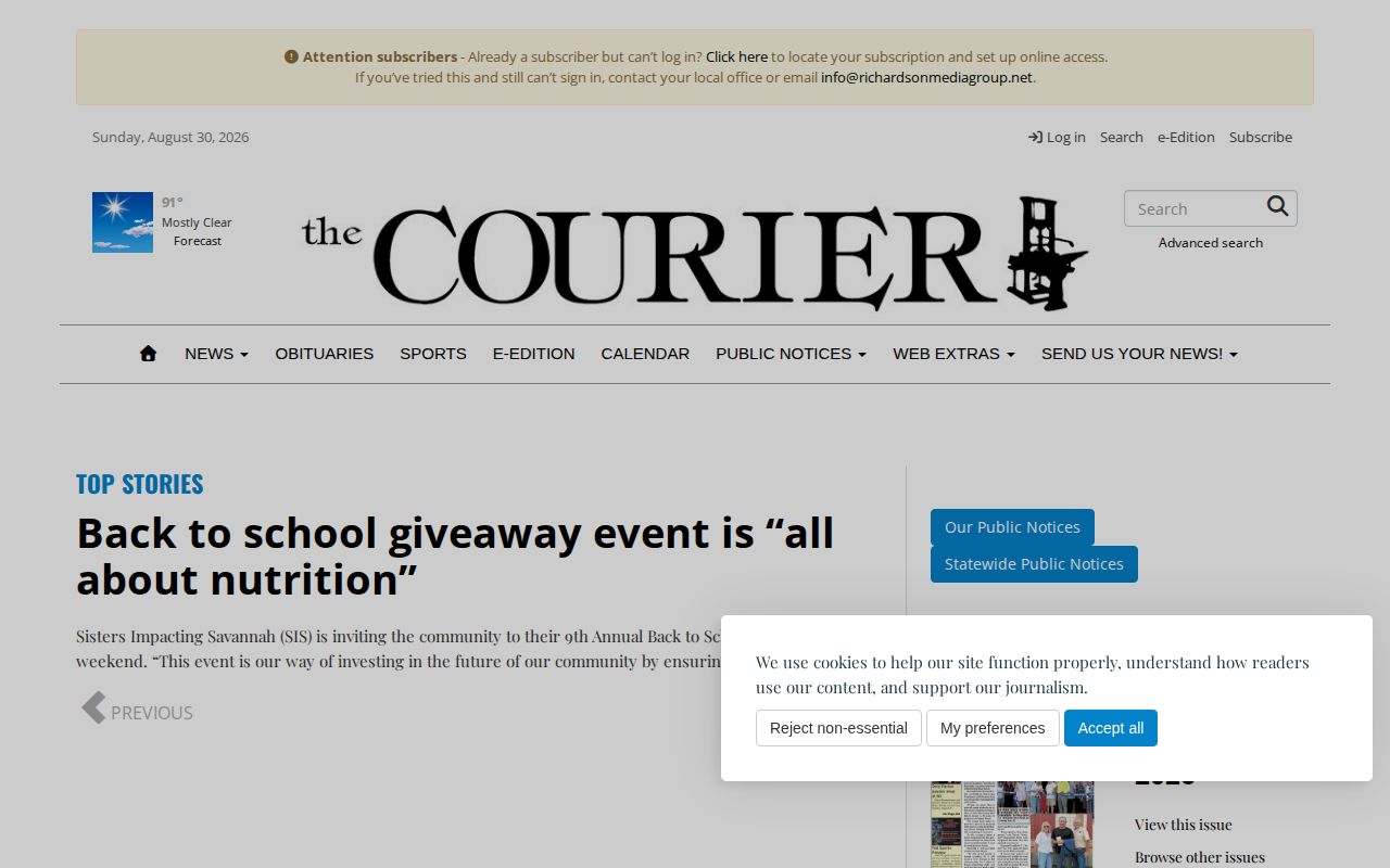 Hardin County crime news source at the Savannah Hardin County Courier