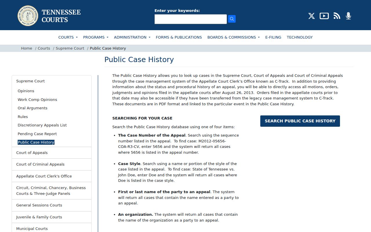 Hardin County warrant record court check through Tennessee Public Case History